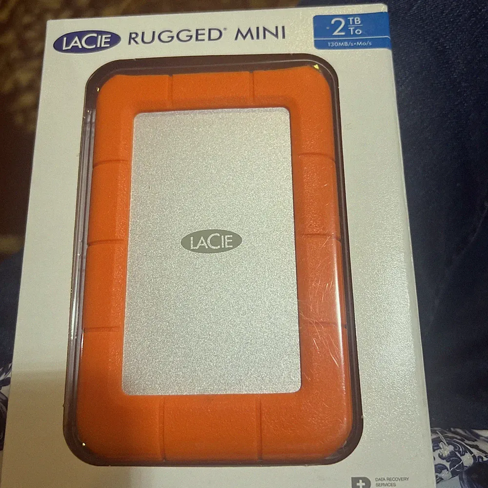 LaCie LAC9000298 Rugged Mini 2TB External Hard Drive - Orange