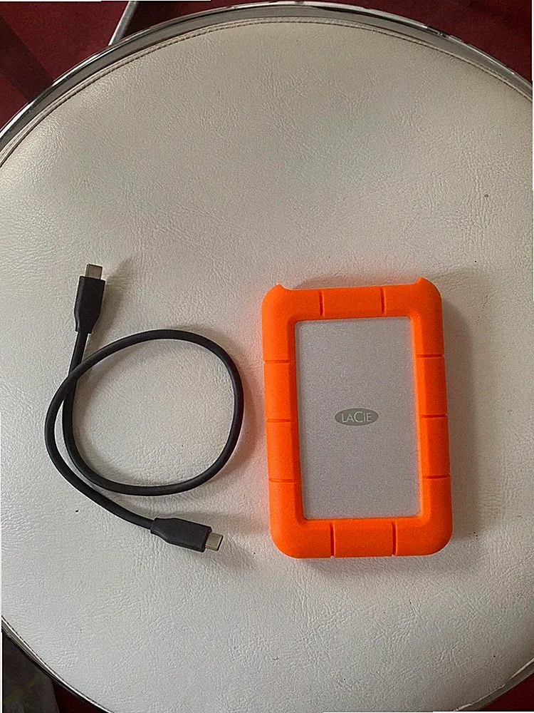 LaCie - Rugged 1TB External USB-C, USB 3.1 Gen 1 Portable Hard Drive - Orange...