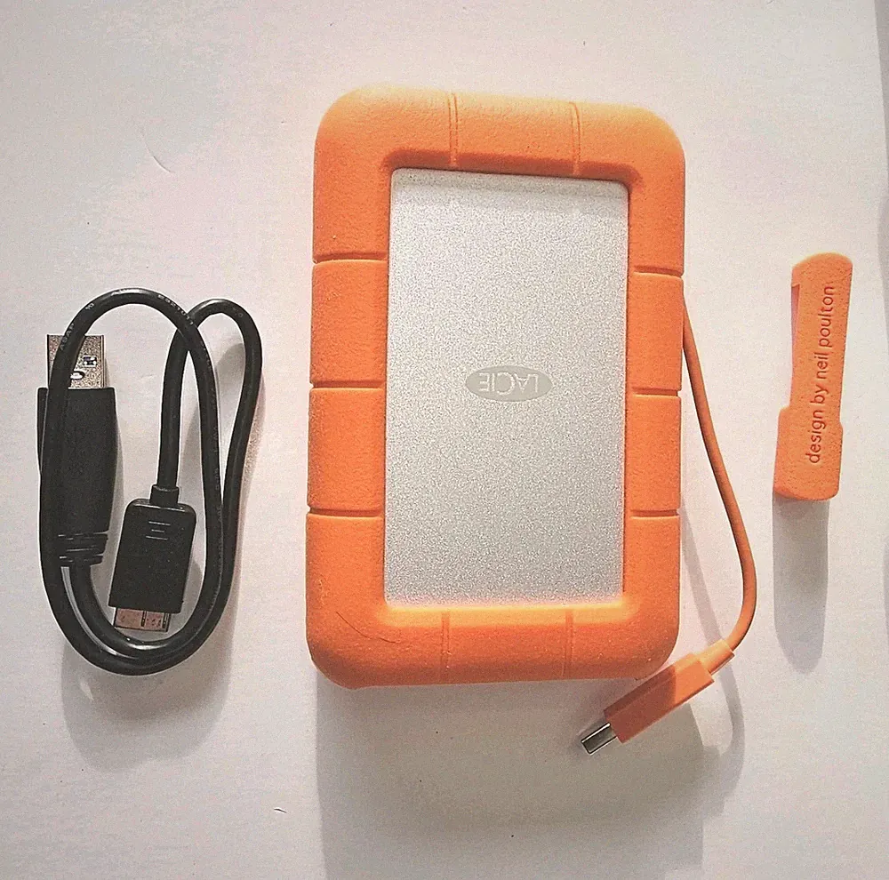 Lacie 1TB Rugged USB C Portable Hard Drive